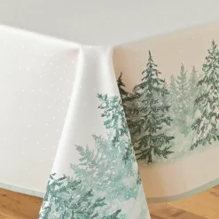 douceur d'intu017drieur Nappe de Noël rectangulaire (150 x 300 cm) Christmas Ecru