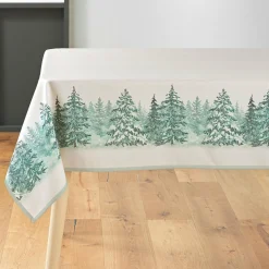 douceur d'intu017drieur Nappe de Noël rectangulaire (150 x 300 cm) Christmas Ecru