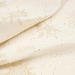 JJA Nappe de Noël rectangulaire (360 x 140 cm) Nuit étoilée et doré Beige New