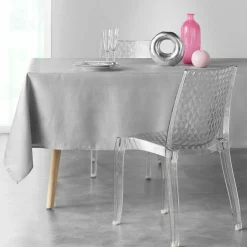 DOUCEUR D'INTERIEUR Nappe de Noël rectangulaire (140 x 240 cm) Etoiles Gris Online