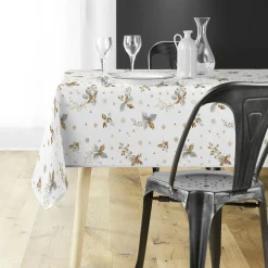 Douceur d interieur Nappe de Noël rectangulaire (150 x 300 cm) Guido Blanc Sale