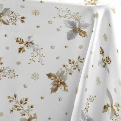 Douceur d interieur Nappe de Noël rectangulaire (150 x 300 cm) Guido Blanc Sale