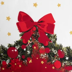 FEERIC LIGHTS Nappe de Noël rectangulaire coton (140 x 240 cm) Guirlande Festive Rouge New