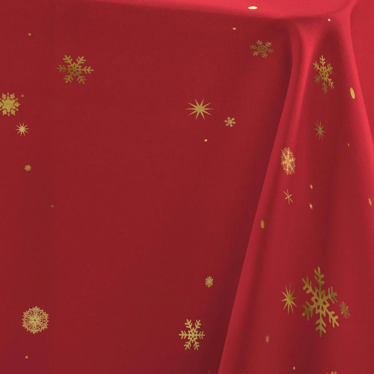 Douceur d interieur Nappe de Noël rectangulaire (150 x 240 cm) Constellation et doré Rouge Clearance
