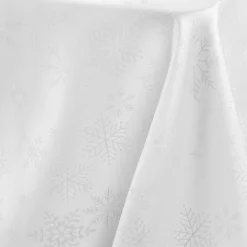Douceur d interieur Nappe de Noël rectangulaire (140 x 300 cm) Flocon d'hiver Blanc Hot