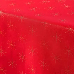 DOUCEUR D'INTERIEUR Nappe de Noël rectangulaire (140 x 240 cm) Etoiles Rouge Clearance
