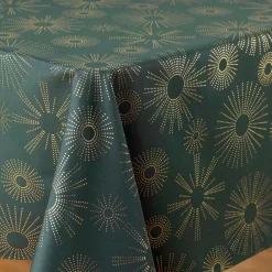 DOUCEUR D'INTERIEUR Nappe de Noël rectangulaire (150 x 300 cm) Pampille métallisé Vert Outlet