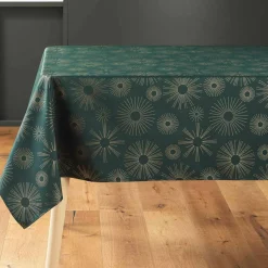 DOUCEUR D'INTERIEUR Nappe de Noël rectangulaire (150 x 300 cm) Pampille métallisé Vert Outlet