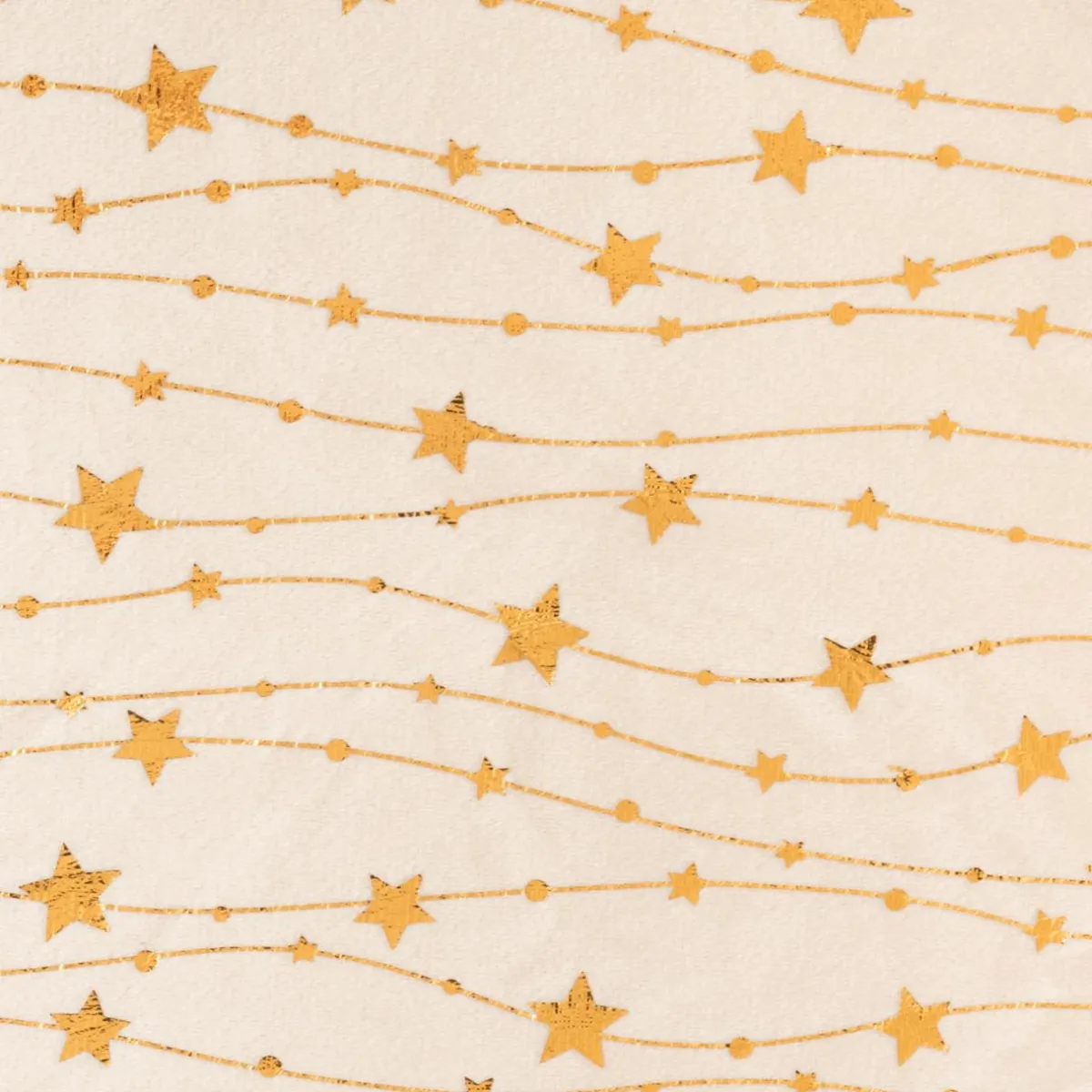 JJA Nappe de Noël rectangulaire (140 x 240 cm) Pluie d'étoiles et doré Ivoire Sale