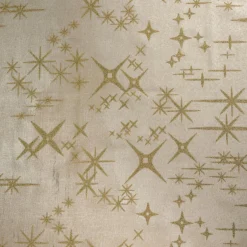 JJA Nappe de Noël rectangulaire (140 x 240 cm) Étoiles Célestes et doré Beige Best