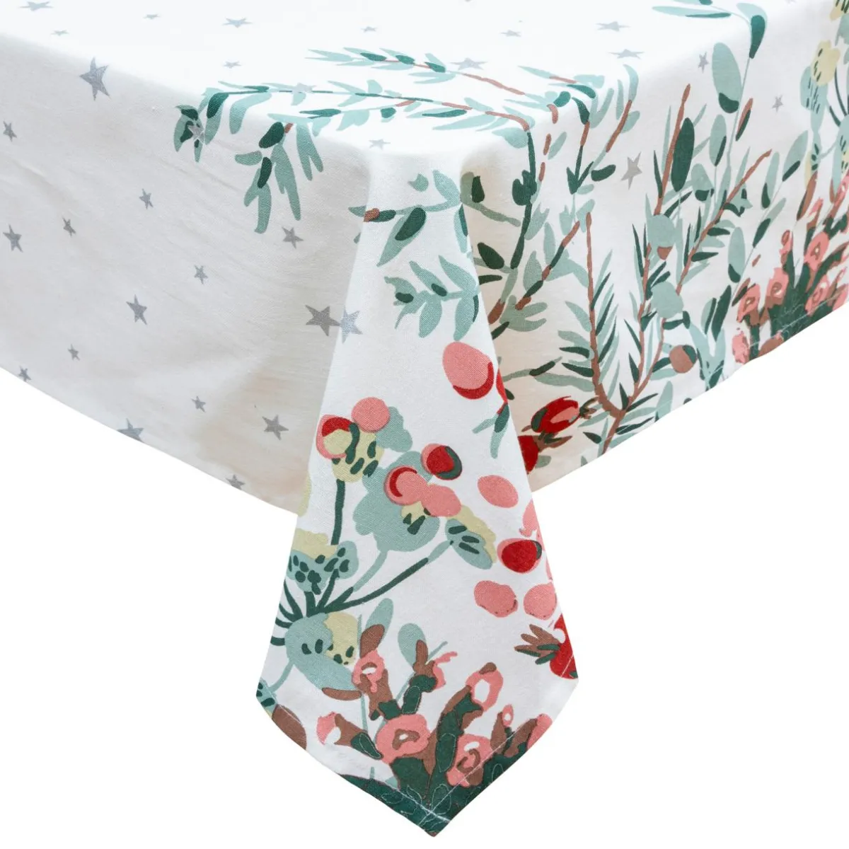 JJA Nappe de Noël rectangulaire (360 x 140 cm) Noël Nature Blanc Best