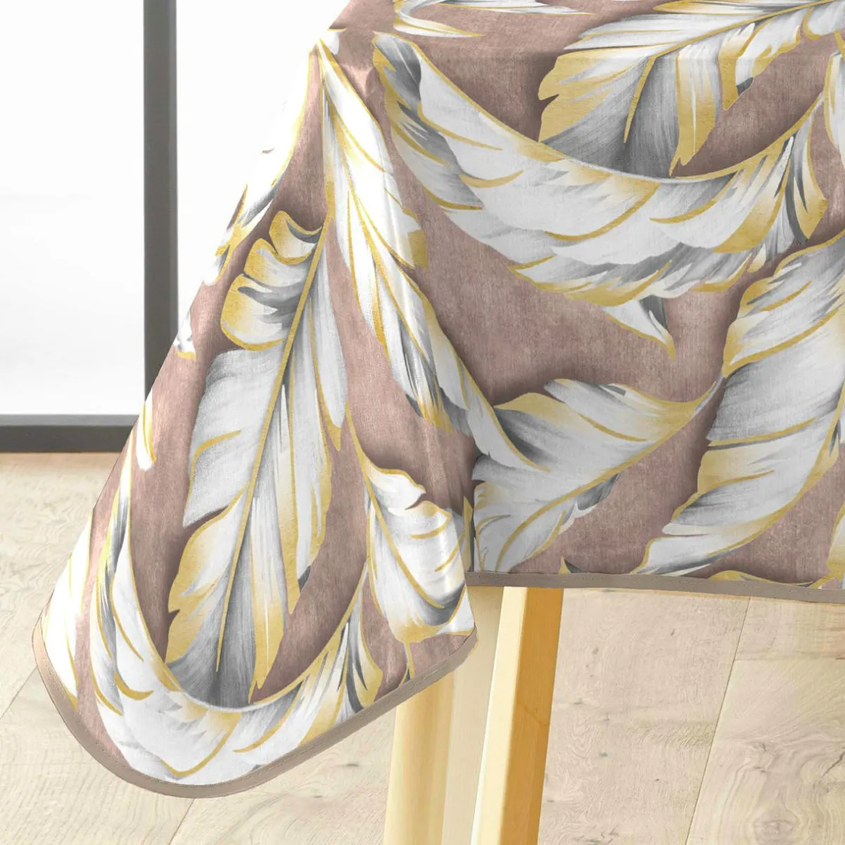 douceur d'intu017drieur Nappe enduite PVC rectangulaire imperméable (240 x 140 cm) Ebany Chocolat Clearance