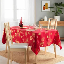 DOUCEUR D'INTERIEUR Nappe rectangulaire (150 x 240 cm) Bloomy Rouge Sale