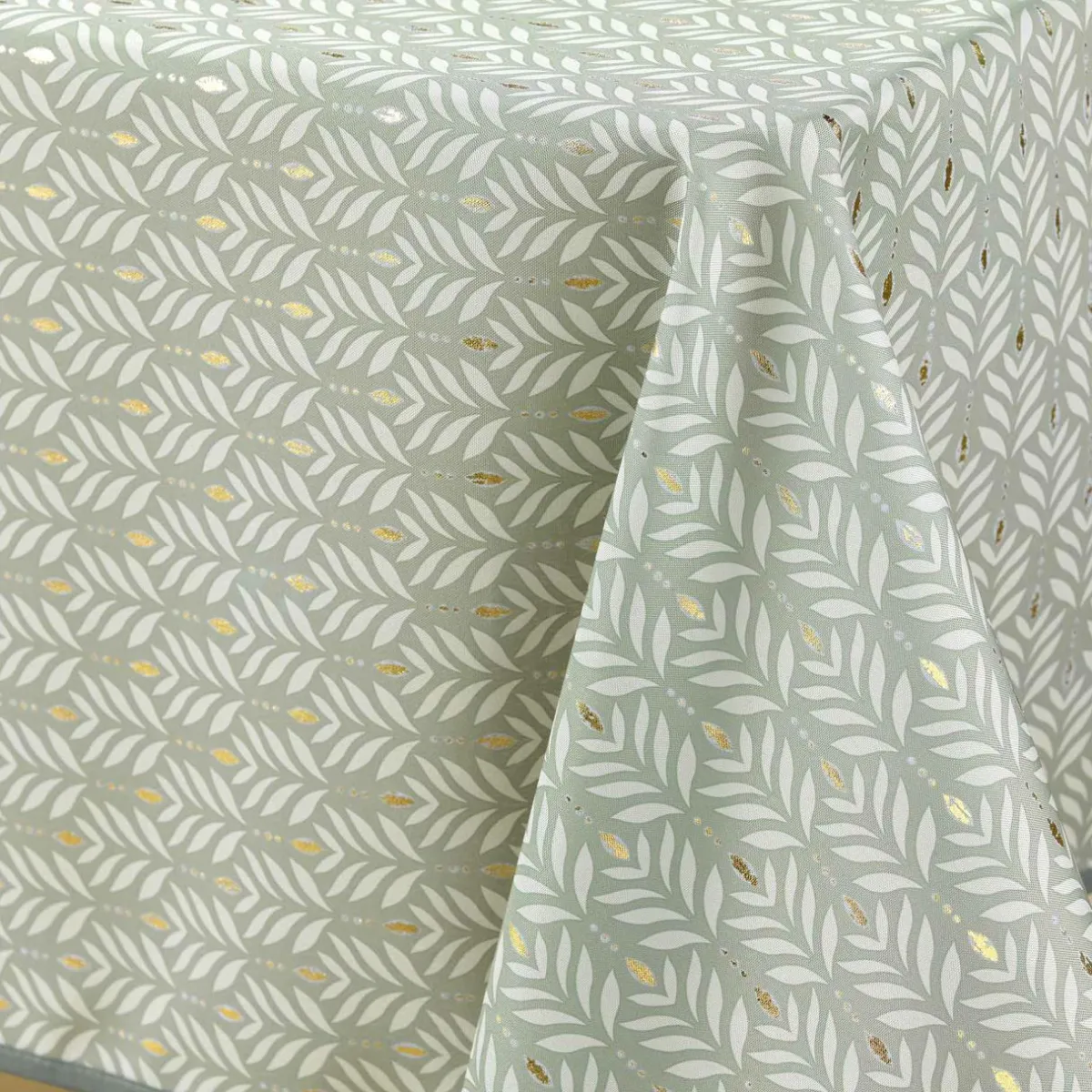 douceur d'intu017drieur Nappe rectangulaire anti tache (145 x 240 cm) Piana Vert sauge Clearance
