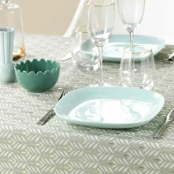 douceur d'intu017drieur Nappe rectangulaire anti tache (145 x 240 cm) Piana Vert sauge Clearance