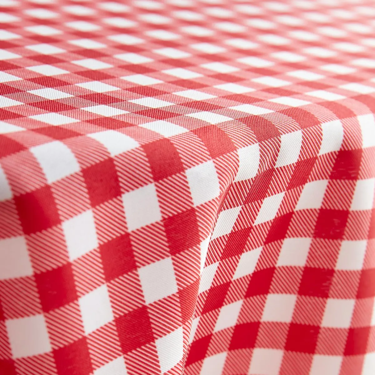 EMINZA Nappe rectangulaire anti tache (140 x 300 cm) Elise Vichy Rouge Vichy-rouge New