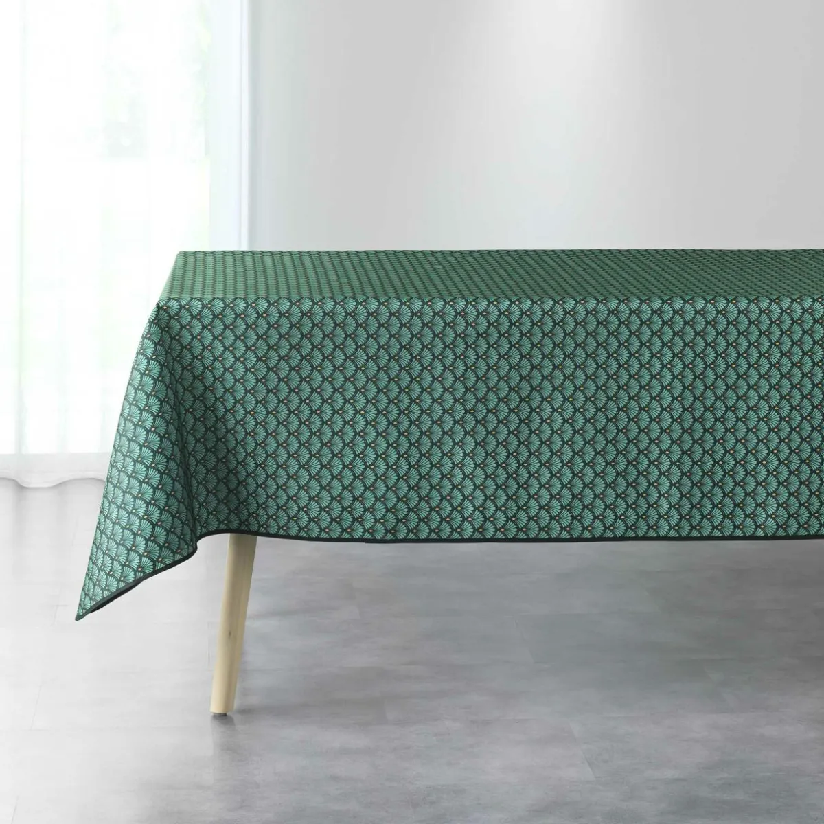 douceur d'intu017drieur Nappe rectangulaire anti tache (150 x 240 cm) Artchic e Vert New