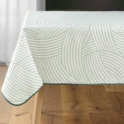DOUCEUR D'INTERIEUR Nappe rectangulaire anti tache (150 x 200 cm) Linea he Blanc New
