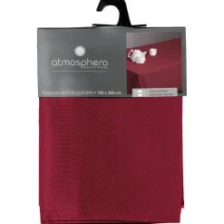 ATMOSPHERA Nappe rectangulaire anti tache (150 x 300 cm) Lina Rouge Bordeaux