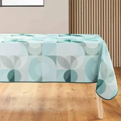 douceur d'intu017drieur Nappe rectangulaire anti tache (150 x 240 cm) Tessouro Vert sauge New