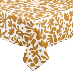 Atmosphera, cru017dateur d'intu017drieur Nappe rectangulaire anti tache (140 x 240 cm) Jolan Jaune ocre Clearance