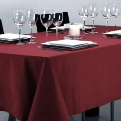 ATMOSPHERA Nappe rectangulaire anti tache (140 x 240 cm) Lina Rouge Bordeaux Best