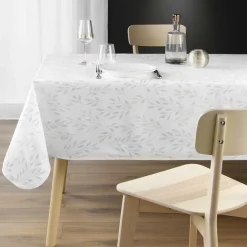 DOUCEUR D'INTERIEUR Nappe rectangulaire anti tache (150 x 240 cm) Lonigold he Blanc Sale