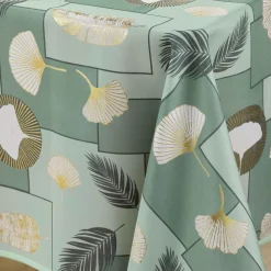 douceur d'intu017drieur Nappe rectangulaire anti tache (145 x 240 cm) Natane Vert sauge Best