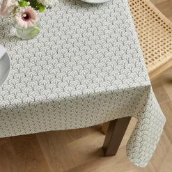 EMINZA Nappe rectangulaire coton enduit (150 x 250 cm) Clara e Gris Best