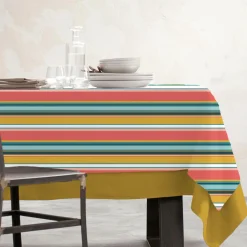 EMINZA Nappe rectangulaire coton enduit (150 x 350 cm) Bonifacio Multicolore Clearance