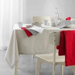 DOUCEUR D'INTERIEUR Nappe rectangulaire coton (140 x 240 cm) Charline Beige Best