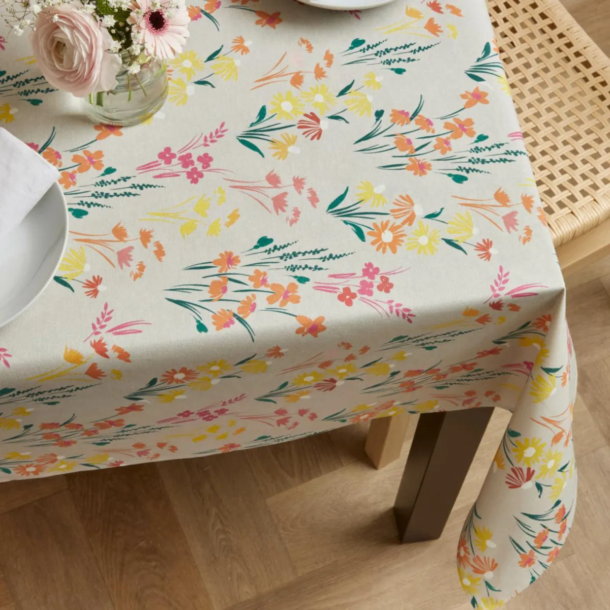 EMINZA Nappe rectangulaire coton enduit (150 x 250 cm) Juliette Beige Clearance