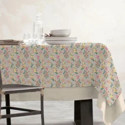 EMINZA Nappe rectangulaire coton enduit (150 x 250 cm) Juliette Beige Clearance