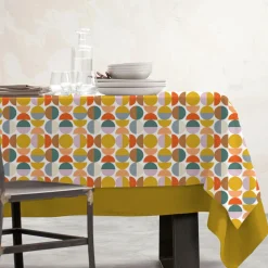 EMINZA Nappe rectangulaire coton enduit (150 x 350 cm) Brooklyn Multicolore Best