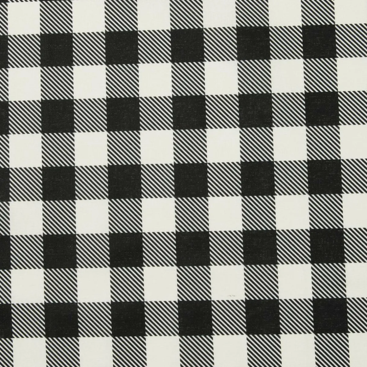 EMINZA Nappe rectangulaire coton enduit (150 x 350 cm) Vichy e Noir Outlet