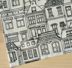 EMINZA Nappe rectangulaire coton enduit (150 x 350 cm) Home e Gris Outlet