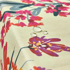 EMINZA Nappe rectangulaire coton enduit (150 x 350 cm) Margot Multicolore New