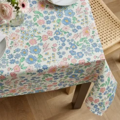 EMINZA Nappe rectangulaire coton enduit (150 x 350 cm) Corolle Multicolore Best