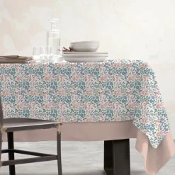 EMINZA Nappe rectangulaire coton enduit (150 x 350 cm) Corolle Multicolore Best