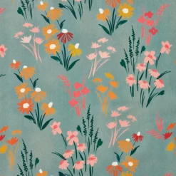 EMINZA Nappe rectangulaire coton enduit (150 x 250 cm) Juliette Vert Eucalyptus Clearance