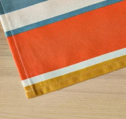 EMINZA Nappe rectangulaire coton enduit (150 x 350 cm) Mandarine Multicolore New