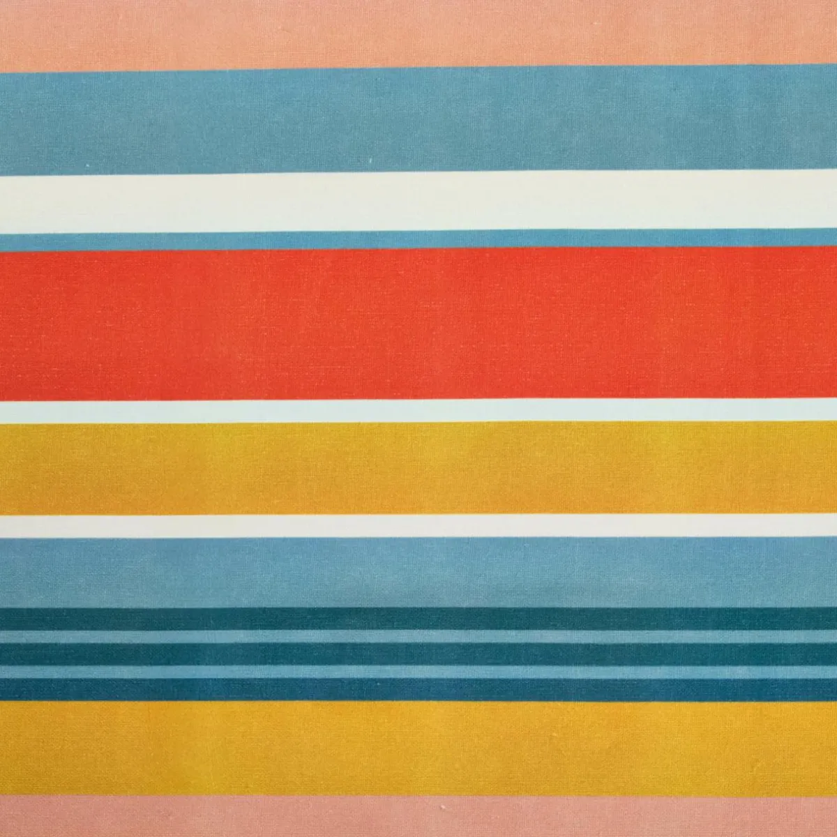 EMINZA Nappe rectangulaire coton enduit (150 x 350 cm) Mandarine Multicolore New