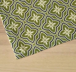 EMINZA Nappe rectangulaire coton enduit (150 x 250 cm) Gloria e Vert Outlet