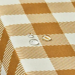 EMINZA Nappe rectangulaire coton enduit (150 x 250 cm) Vichy Jaune moutarde Online
