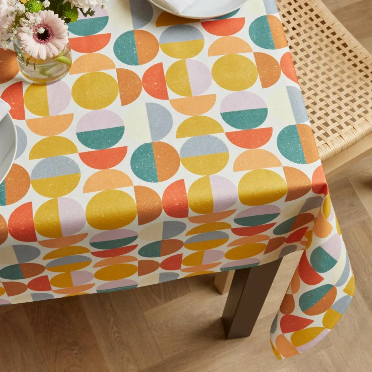 EMINZA Nappe rectangulaire coton enduit (150 x 250 cm) Brooklyn Multicolore Online