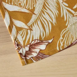 EMINZA Nappe rectangulaire coton enduit (150 x 250 cm) Granada Jaune moutarde Clearance