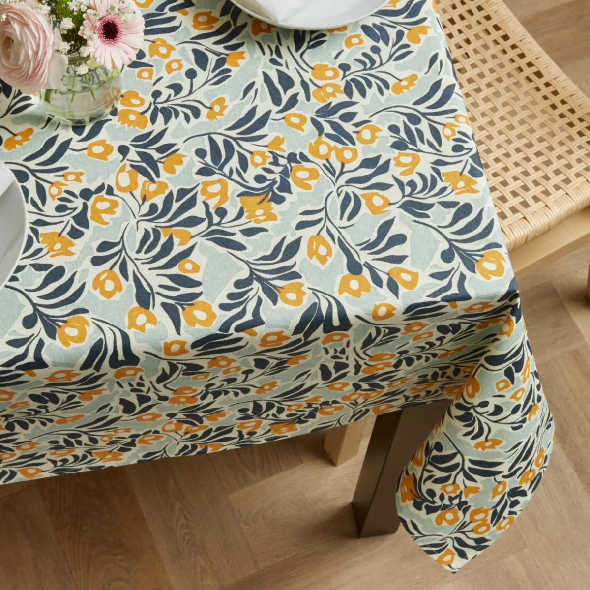 EMINZA Nappe rectangulaire coton enduit (150 x 350 cm) Mafalda Multicolore Clearance