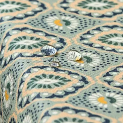 EMINZA Nappe rectangulaire coton enduit (150 x 350 cm) Palerme e Vert Best