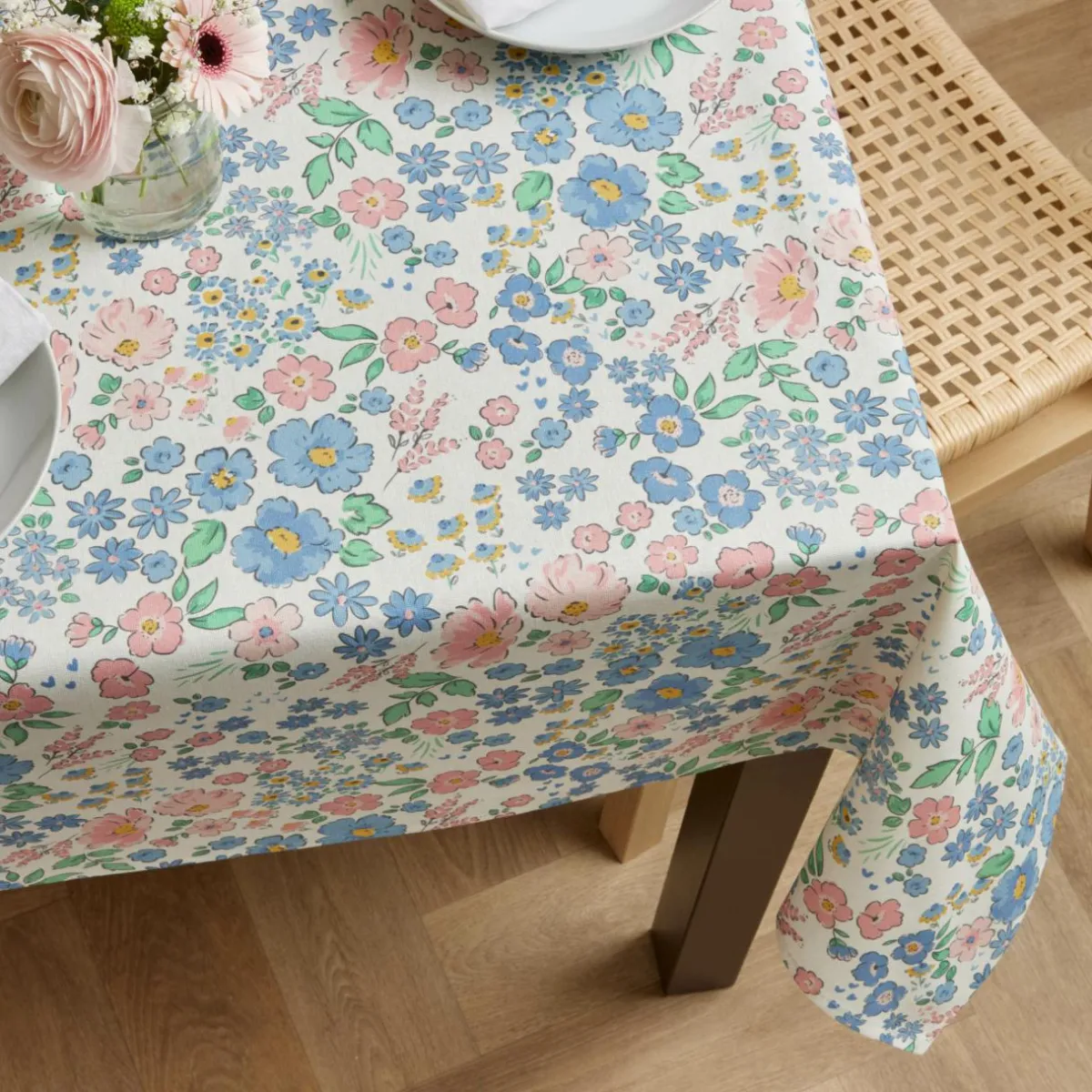 EMINZA Nappe rectangulaire coton enduit (150 x 250 cm) Corolle Multicolore Online