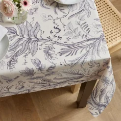 EMINZA Nappe rectangulaire coton enduit (150 x 250 cm) Colibri e Gris Clearance